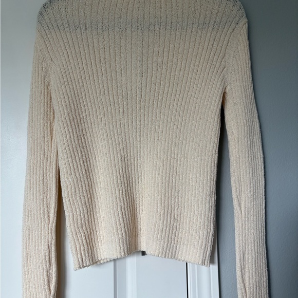 NWT Sage The Label - Cream Ribbed Zip-up Cardigan - Picture 8 of 8